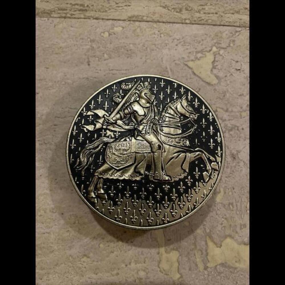 Scotch 3M Round Medallion Tape Dispenser Gold Knight